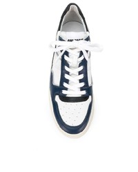 dunkelblaue und weiße niedrige Sneakers von Ami Paris