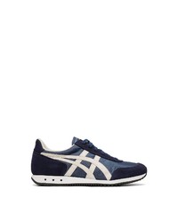 dunkelblaue und weiße niedrige Sneakers von Onitsuka Tiger