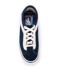 dunkelblaue und weiße Segeltuch niedrige Sneakers von Vans