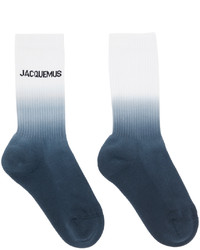 dunkelblaue und weiße Socken von Jacquemus