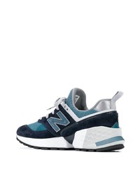 dunkelblaue und weiße Sportschuhe von New Balance