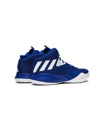 dunkelblaue und weiße Sportschuhe von adidas