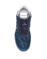 dunkelblaue und weiße Sportschuhe von Premiata