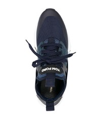 dunkelblaue und weiße Sportschuhe von Tom Ford