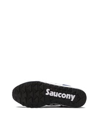 dunkelblaue und weiße Sportschuhe von Saucony