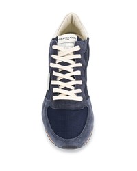 dunkelblaue und weiße Sportschuhe von Philippe Model Paris