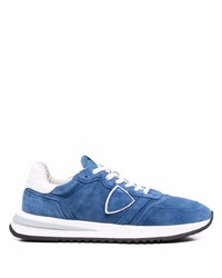 dunkelblaue und weiße Sportschuhe von Philippe Model Paris