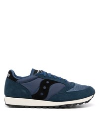 dunkelblaue und weiße Sportschuhe von Saucony