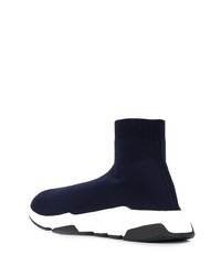 dunkelblaue und weiße Sportschuhe von Balenciaga