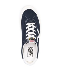 dunkelblaue und weiße Wildleder niedrige Sneakers von Vans