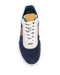 dunkelblaue und weiße Wildleder niedrige Sneakers von Tod's