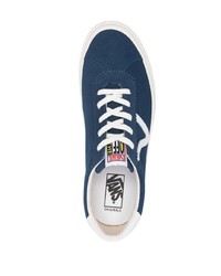 dunkelblaue und weiße Wildleder niedrige Sneakers von Vans