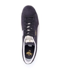 dunkelblaue und weiße Wildleder niedrige Sneakers von Puma