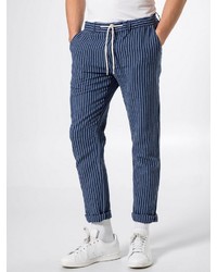 dunkelblaue vertikal gestreifte Chinohose von Scotch & Soda