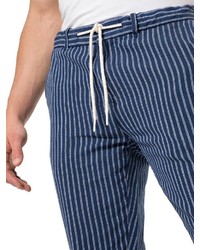 dunkelblaue vertikal gestreifte Chinohose von Scotch & Soda