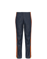 dunkelblaue vertikal gestreifte Jeans von Calvin Klein 205W39nyc