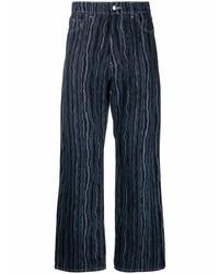 dunkelblaue vertikal gestreifte Jeans von Marni