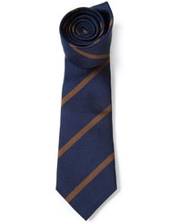 dunkelblaue vertikal gestreifte Krawatte von Brunello Cucinelli