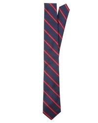 dunkelblaue vertikal gestreifte Krawatte von Ralph Lauren