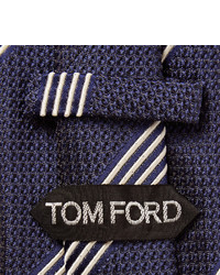 dunkelblaue vertikal gestreifte Krawatte von Tom Ford