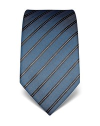 dunkelblaue vertikal gestreifte Krawatte von Vincenzo Boretti
