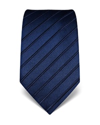dunkelblaue vertikal gestreifte Krawatte von Vincenzo Boretti