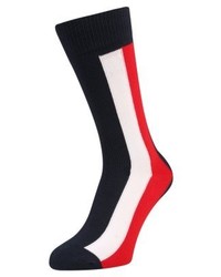 dunkelblaue vertikal gestreifte Socken von Tommy Hilfiger