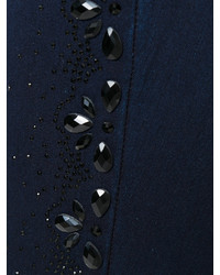 dunkelblaue verzierte enge Jeans aus Baumwolle von Twin-Set