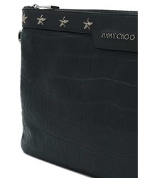 dunkelblaue verzierte Clutch Handtasche von Jimmy Choo