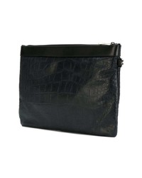 dunkelblaue verzierte Clutch Handtasche von Jimmy Choo