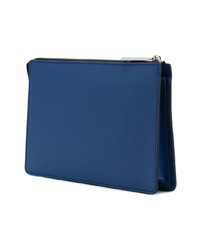 dunkelblaue verzierte Clutch Handtasche von Fendi