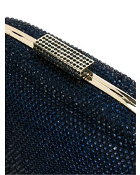 dunkelblaue verzierte Clutch von Serpui