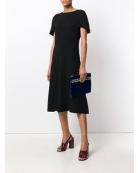 dunkelblaue verzierte Clutch von Marni