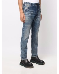 dunkelblaue verzierte enge Jeans von Diesel