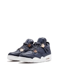 dunkelblaue verzierte hohe Sneakers aus Leder von Jordan