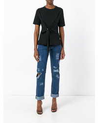 dunkelblaue verzierte Jeans von Forte Dei Marmi Couture