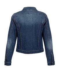 dunkelblaue verzierte Jeansjacke von Alba Moda