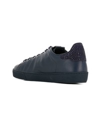 dunkelblaue verzierte Leder niedrige Sneakers von Högl