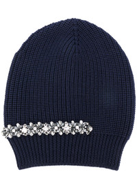 dunkelblaue verzierte Mütze von No.21