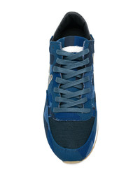 dunkelblaue verzierte niedrige Sneakers von Philippe Model