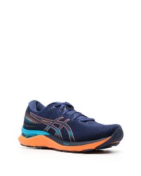 dunkelblaue verzierte niedrige Sneakers von Asics