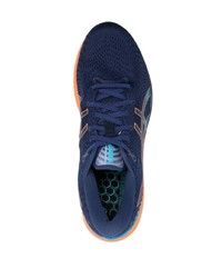 dunkelblaue verzierte niedrige Sneakers von Asics