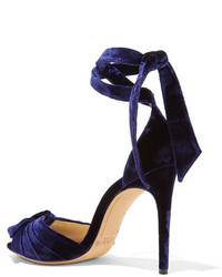 dunkelblaue verzierte Sandalen von Alexandre Birman