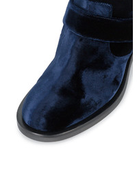 dunkelblaue verzierte Stiefel von Nicholas Kirkwood