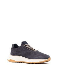 dunkelblaue verzierte Wildleder niedrige Sneakers von Hogan