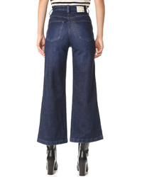 dunkelblaue weite Hose aus Jeans von AG Jeans