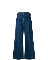dunkelblaue weite Hose aus Jeans von Christian Wijnants