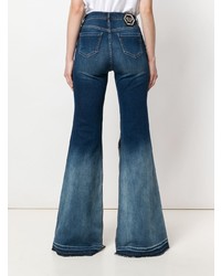 dunkelblaue weite Hose aus Jeans von Philipp Plein