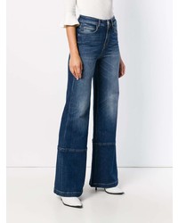 dunkelblaue weite Hose aus Jeans von L'Autre Chose