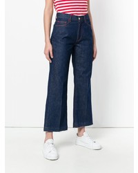 dunkelblaue weite Hose aus Jeans von The Seafarer